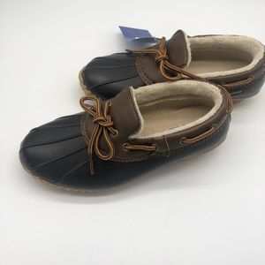 JBU Gwen Women’s Duck Size 6 Slip On New Loafer Brown Shoe Waterproof Faux Fur